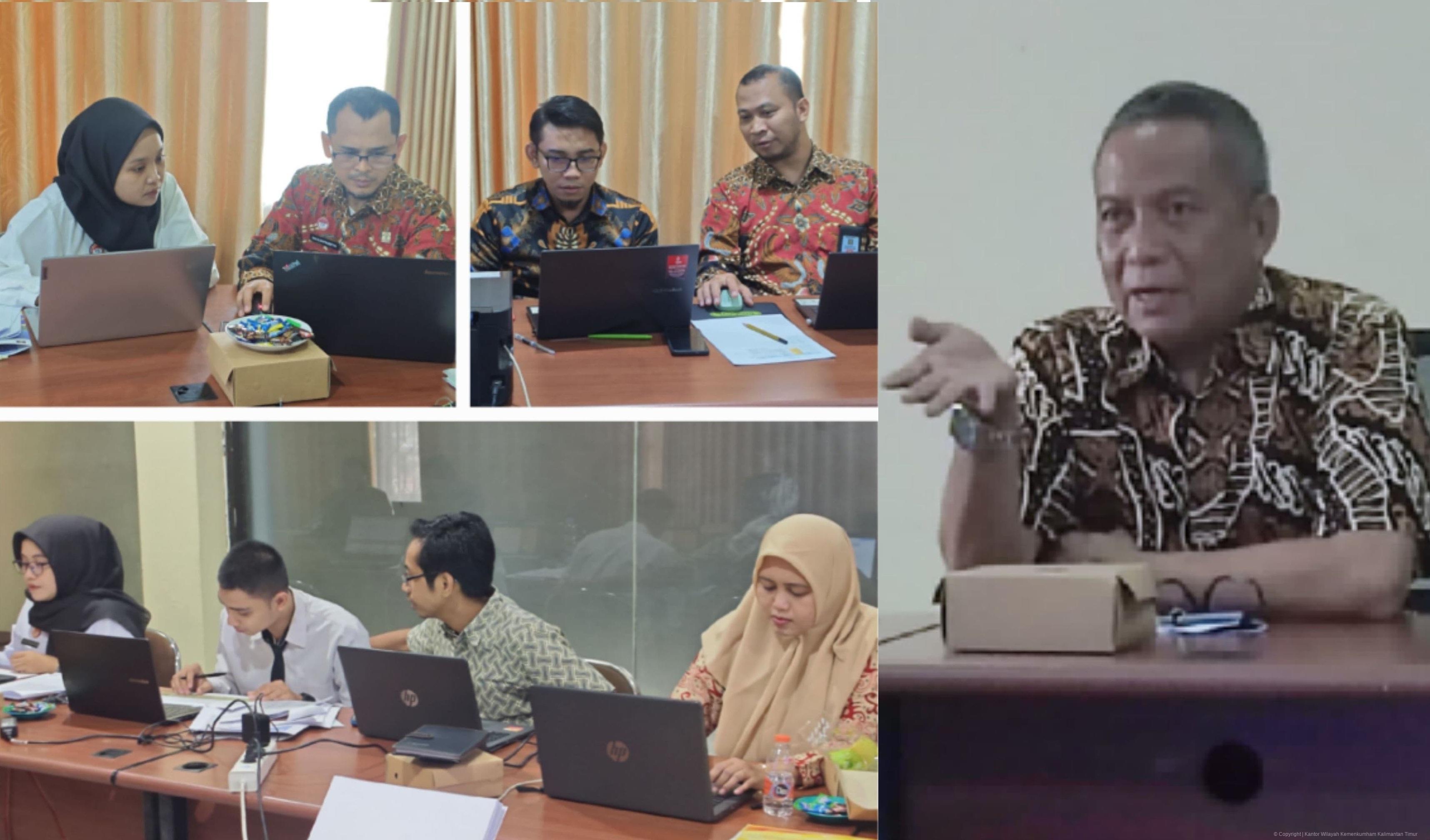 Operator Anggaran Kanwil Kemenkum Kaltim ikuti Supervisi Pagu Indikatif 2026